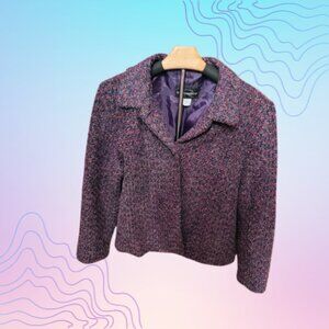 REQUIREMENTS Women’s Size 14 Textured Plum-Purple Tweed Jacket
